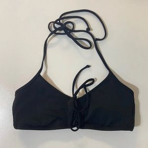 VS Black Tie-Up Bikini Top